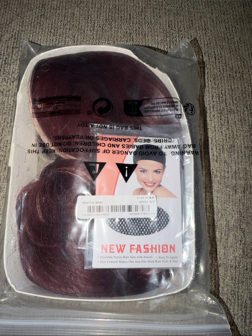 BNIP 30 In Women Hair Wig - Burgundy and white blonde money pieces